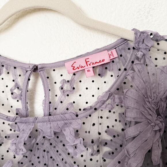 Anthropologie Purple Lace Blouse - Picture 11 of 12